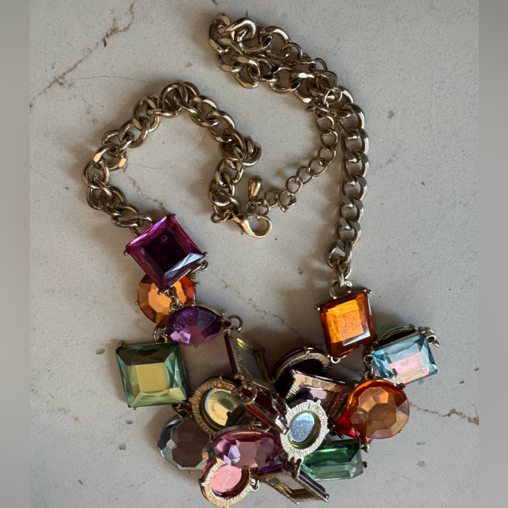 Multicolor Gemstone Necklace - Picture 2 of 2